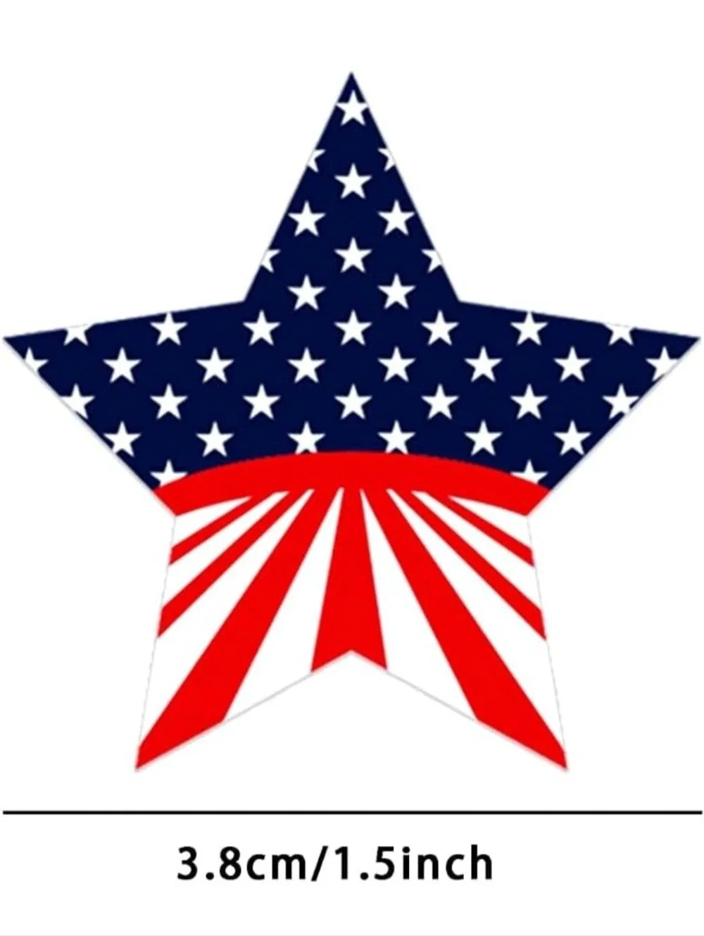 Patriotic Star Stickers (50)- Red White Blue Stars